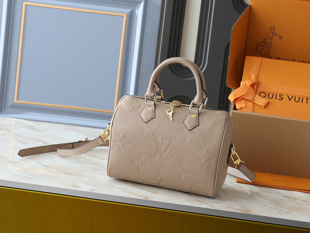 LV Classic Handbag Monogram Canvas Model M13357 Padlock Detail Designer Bag